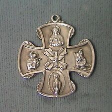 Vintage Sterling Silver Religious Medal CHAPEL Catholic Call A Priest Pendant picture