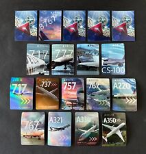18 Delta Airline Airplane Trading Cards Airbus Boeing MD88 & Rare Holograms picture