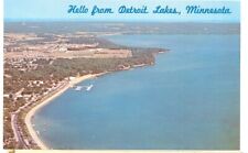 DETROIT LAKES,MINNESOTA-HELLO FROM-AERIAL VIEW-WATERFRONT AREA-#29801C-(MN-D*) picture