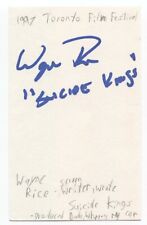 Wayne Rice Signed 3x5 Index Card Autograph Producer Screenwriter Suicide Kings picture