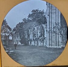  St Mary's Abbey, York, England, WRONG LABEL, c1890's Magic Lantern Glass Slide picture