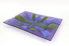 Large Mid Century Higgins Fused Art Glass Ashtray Catchall 1960s Unused picture