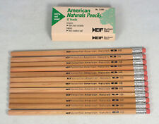 12 NOS Vintage Eberhard Faber American Naturals No. 2 HB Wood Writing Pencils picture