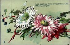 c1910 RAPHAEL TUCK ART SERIES FLORAL UNPOSTED TINSELED POSTCARD 20-233 picture