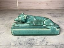 Rookwood Art Pottery Figurine Paperweight Wolf Blue Green Matte 2679 Year 1929 picture