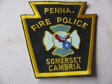 SOMERSET CAMBRIA  PENNSYLVANIA PA IRON ON  FIRE RESCUE POLICE DEPT 4