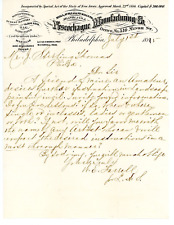 1875 Handwritten Letterhead Nescochague Mills Atlantic Co. NJ Philadelphia PA picture