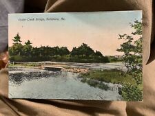 NOBLEBORO MAINE OYSTER CREEK BRIDGE~ 1909 publ EW Nash TINT PHOTO POSTCARD picture