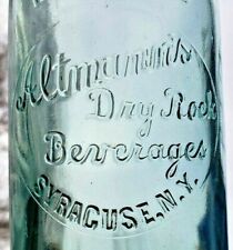 Rare Vintage Antique Altmann’s Dry Rock Beverages Syracuse NY Soda Pop Bottle picture