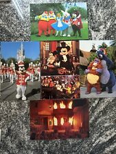 Lot of 5 Vintage Disney World Postcards Pirates Baloo Alice Mickey Marching Band picture