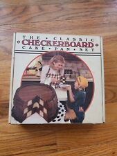 Vintage The Classic Checkerboard Cake Pan Set In Original Box picture