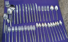 41 pcs Mid century modern flatware in the Spanish Mood pattern Oneida Stainless picture