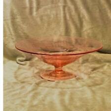 Vintage Etched Floral Pink Depression Glass 11
