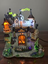 Lemax Spooky Town Frankenstein's Laboratory 2007 Retired Lights Sounds Animation picture