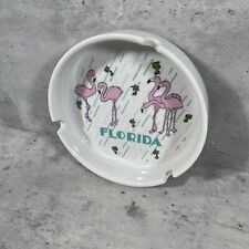 Vintage Florida Palm Tree Flamingo Ashtray Ceramic 5