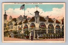 Spokane WA-Washington, Davenport Restaurant, Antique, Vintage Souvenir Postcard picture