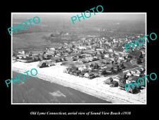 OLD 8x6 HISTORIC PHOTO OF OLD LYME CONNECTICUT AERIAL SOUND HAVEN BEACH c1938 picture