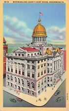 Postcard Westmoreland County Court House Greensburg PA Linen Pennsylvania picture