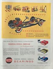 Rare 1950's Vintage Original Federal Mogul Bearings Car Automobile Ad picture