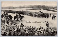 Military~Air View Farewell Review B&W~Vintage Postcard picture