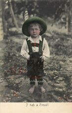 Vintage Postcard  AUSTRIA BOY  J HAB A FREUD   UNPOSTED UNDIVIDED BACK picture