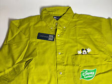 Disney Garden Button Up Shirt Mens Size Large NWT Green Mickey Mouse picture