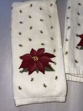 vtg kitchen towels, Holiday Towels, Poinsettias, Classic Holiday picture