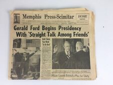 Memphis Press Scimitar Gerald Ford Begins Presidency AUG 9 74 Nixon picture