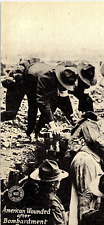 Vintage WW1 Postcard Doughboys Save American Wounded After Bombardment in France picture