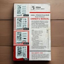 1961 Frigidaire ~ Owner's Manual ~ Deluxe Upright Models picture