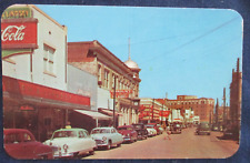 1950s Lafayette Louisiana Street Scene Cars Shopping Center Postcard picture