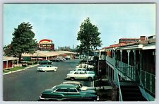Postcard Memphis TN Tennessee Town Park Motor Hotel Old Cars picture