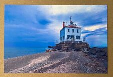 Postcard blank unused Fairport Harbor West Breakwater Light OH 4x6 greeting card picture