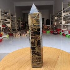 445g WOW Natural Rare Pietrsite Crystal Obelisk Quartz Tower Point Healing picture