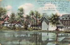 Lake at Long Cliff Logansport Indiana IN Houses 1907 Postcard picture