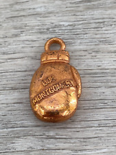 Vintage Cracker Jack Charm Toy Bob Montgomery Boxing Glove Copper Gold picture