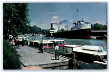 c1950's Steamship Inland Deep Water Port Wallaceburg Ontario Canada Postcard picture