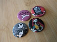 4 Piece small nightmare before Christmas Pin buttons Jack Sally zero tombstone picture