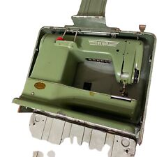 VINTAGE ELNA SUPERMATIC SEWING MACHINE 700100 CASE  Needs New Power Cord picture