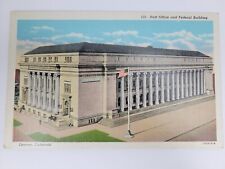P.O. and Federal Building, Denver, Colorado. Vintage Linen Postcard picture