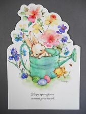 Vintage HALLMARK card MARY'S FRIENDS & FLOWERS Easter Spring -Mary Hamilton -New picture