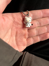 Sanrio Hello Kitty White Tiger Print Mini Figure Keychain Charm picture