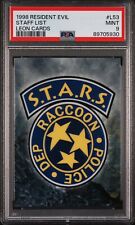 PSA 9 1998 Wildstorm Resident Evil Card #L53 S.T.A.R.S. Badge Leon Staff List picture