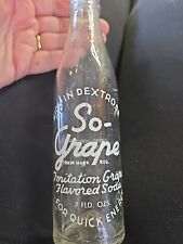 Vtg So-Grape 7 floz Bottle Chicago Illinois picture