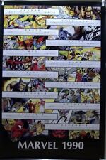 Marvel Collage Calendar Poster 1990 - X-men Amazing Spider-man Wolverine Daredev picture