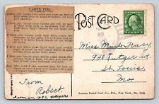 c1920 I Love You Poem 1892 Attached Woolworth Building RARE ANTIQUE Postcard picture