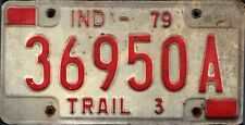 Vintage 1979 INDIANA License Plate - Crafting Birthday MANCAVE slf picture