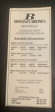 BONANZA AIRLINES ( Second Company 1970’s) Time Table Excellent Condition picture