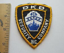 DKD SECURITY COMPANY INC. PATCH Older Vintage Cut Edge Original  picture