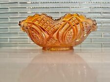 Vintage Imperial Iridescent marigold Carnival Diamond Wedding Ring Pattern, 9” picture
